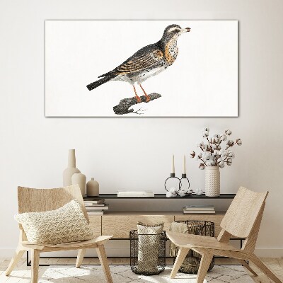 Tableau en verre Un oiseau sur une branche
