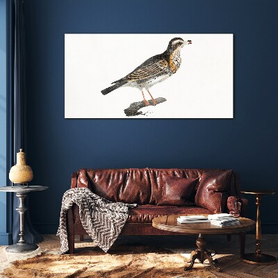 Tableau en verre Un oiseau sur une branche