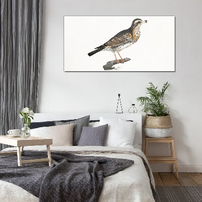 Tableau en verre Un oiseau sur une branche