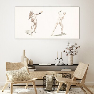 Tableau en verre Mouvement et expression dans l'acte