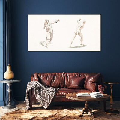 Tableau en verre Mouvement et expression dans l'acte