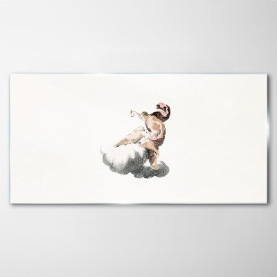 Tableau photo sur verre Ange sur un nuage