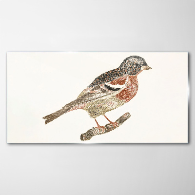 Tableau en verre Un oiseau sur une branche
