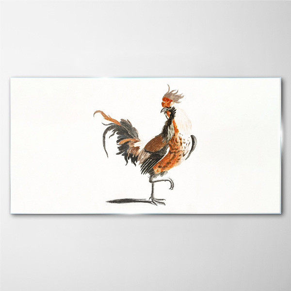 Tableau en verre Coq dansant