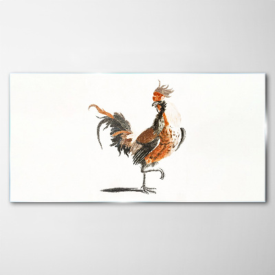 Tableau en verre Coq dansant