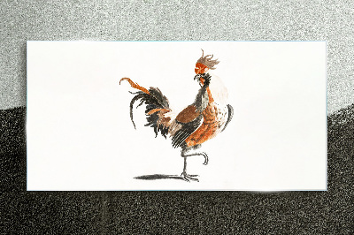 Tableau en verre Coq dansant