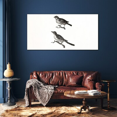 Tableau photo sur verre Oiseaux sur une branche