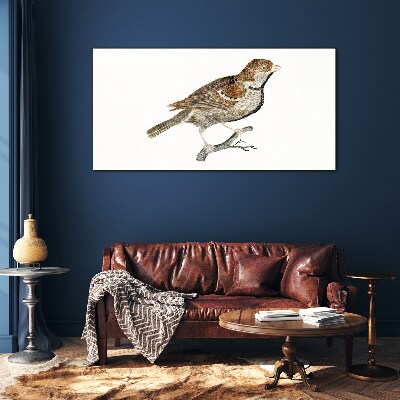 Tableau en verre Un ami ailé au style naturel