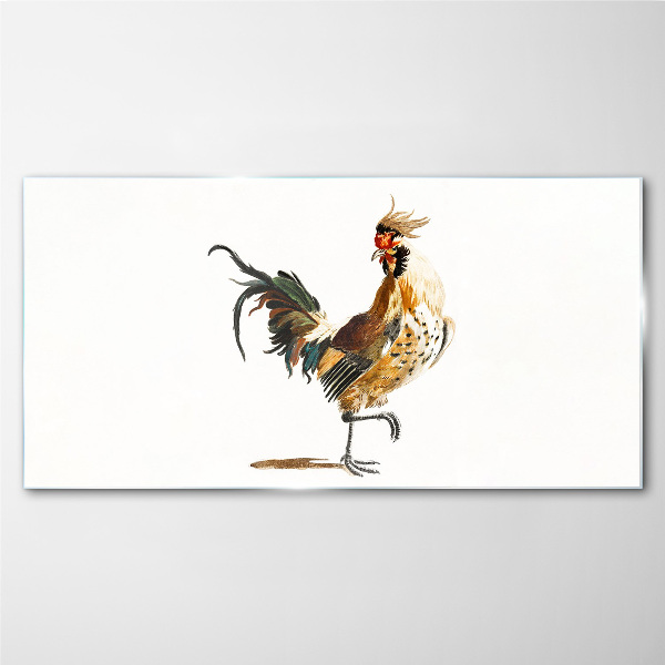 Tableau verre imprimé Coq en mouvement