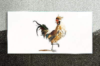 Tableau verre imprimé Coq en mouvement