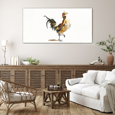 Tableau verre imprimé Coq en mouvement