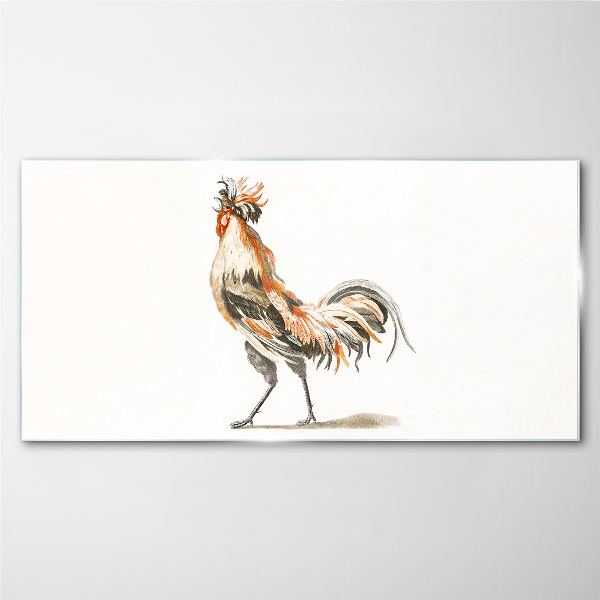 Tableau imprimé sur verre Coq en mouvement
