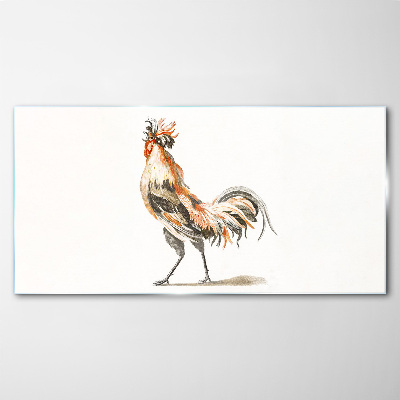 Tableau imprimé sur verre Coq en mouvement