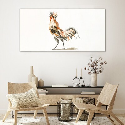 Tableau imprimé sur verre Coq en mouvement