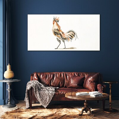 Tableau imprimé sur verre Coq en mouvement