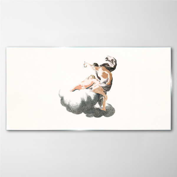 Tableau verre imprimé Figure sur un nuage