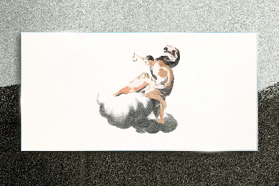 Tableau verre imprimé Figure sur un nuage