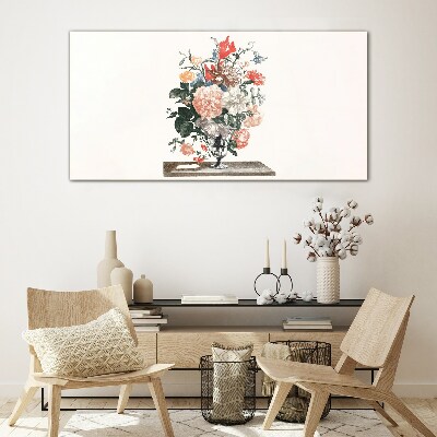 Tableau en verre Composition florale dans un vase