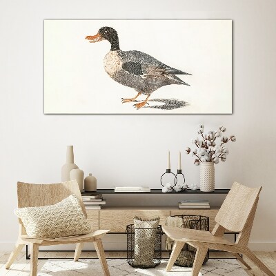 Tableau sur verre Canard de style naturaliste