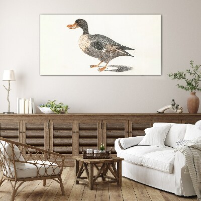 Tableau sur verre Canard de style naturaliste