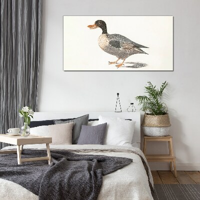 Tableau sur verre Canard de style naturaliste