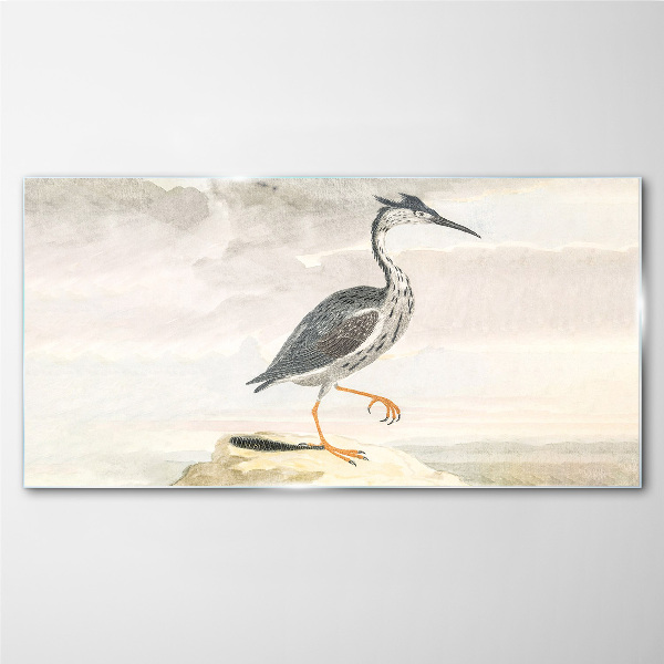 Tableau imprimé sur verre Un oiseau migrateur sur fond de nature