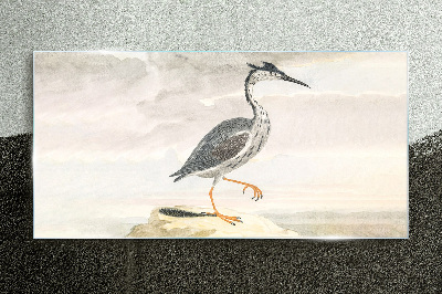 Tableau imprimé sur verre Un oiseau migrateur sur fond de nature