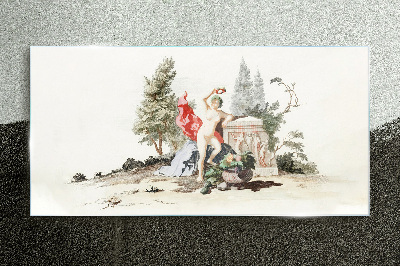 Tableau imprimé sur verre Scène mythologique avec des fruits