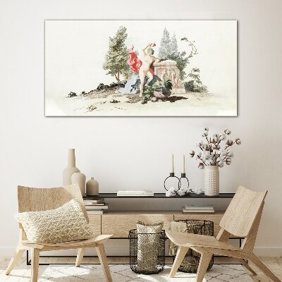 Tableau imprimé sur verre Scène mythologique avec des fruits