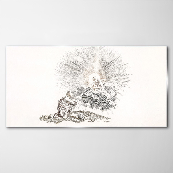 Tableau photo sur verre Prière face à la Divinité