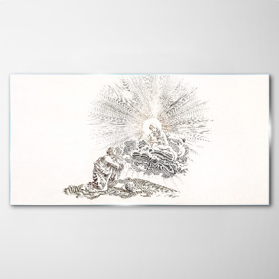 Tableau photo sur verre Prière face à la Divinité