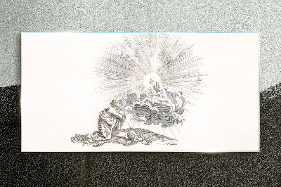 Tableau photo sur verre Prière face à la Divinité