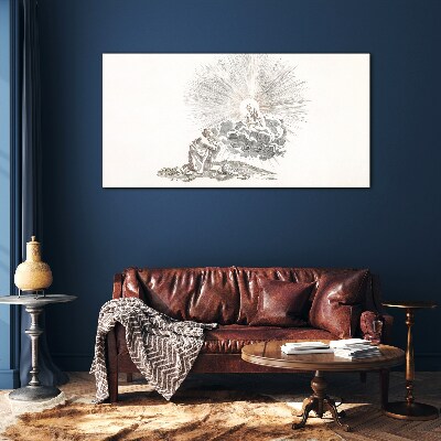 Tableau photo sur verre Prière face à la Divinité