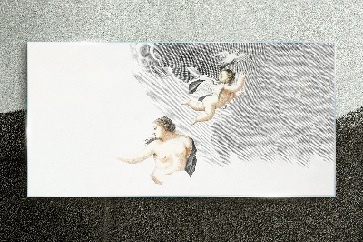 Tableau en verre Des anges dans les nuages