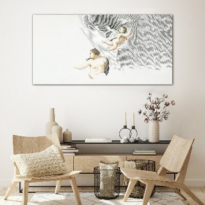 Tableau en verre Des anges dans les nuages