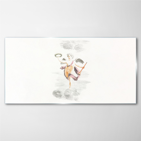 Tableau imprimé sur verre Ange avec une couronne