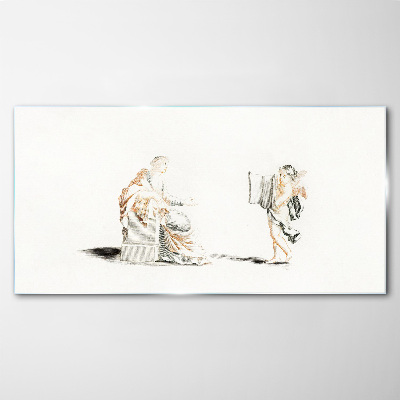 Tableau sur verre Dialogue entre sages