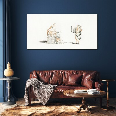 Tableau sur verre Dialogue entre sages