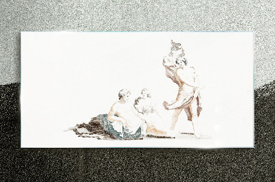 Tableau imprimé sur verre Une scène de la vie artistique