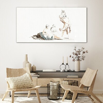 Tableau imprimé sur verre Une scène de la vie artistique