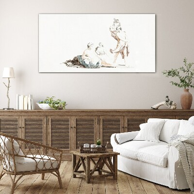 Tableau imprimé sur verre Une scène de la vie artistique