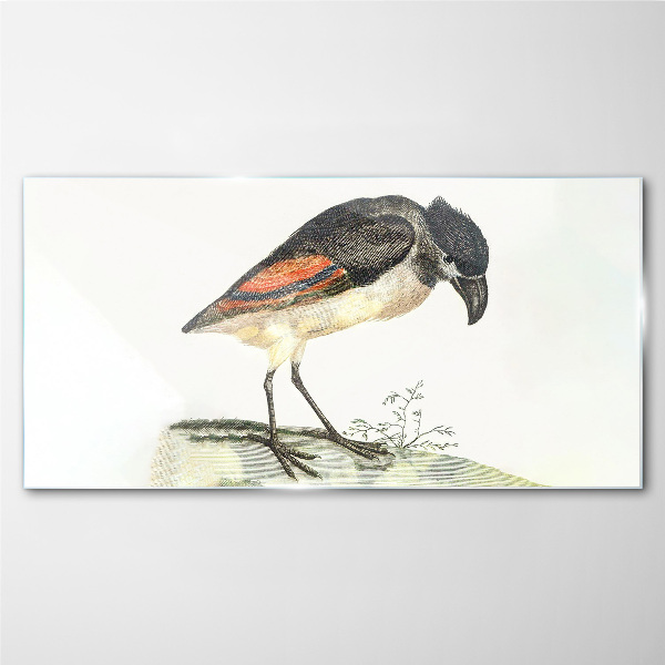 Tableau verre imprimé Un oiseau sur fond naturel