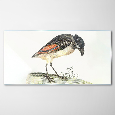 Tableau verre imprimé Un oiseau sur fond naturel
