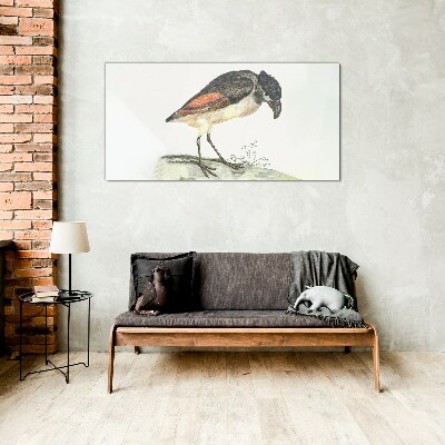 Tableau verre imprimé Un oiseau sur fond naturel