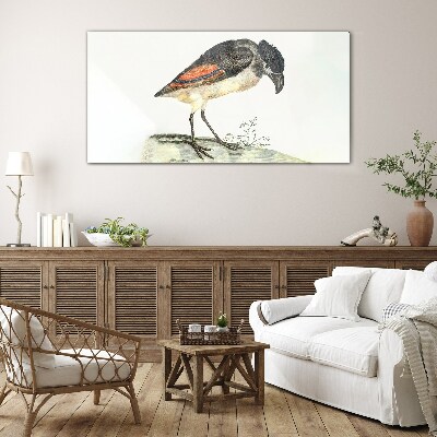 Tableau verre imprimé Un oiseau sur fond naturel