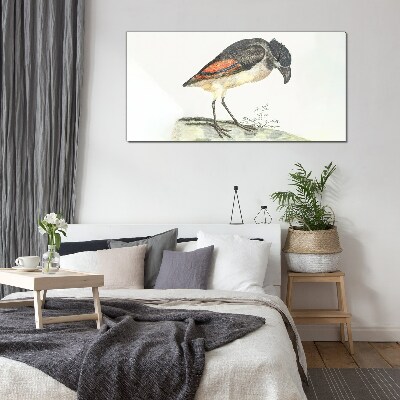 Tableau verre imprimé Un oiseau sur fond naturel