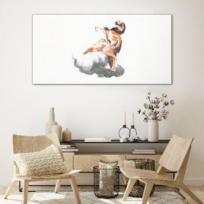 Tableau photo sur verre Ange sur un nuage