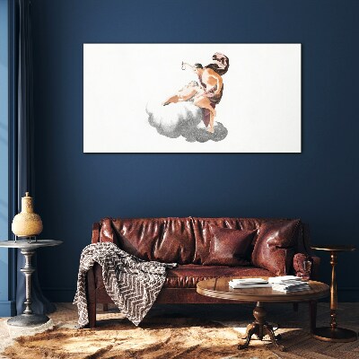 Tableau photo sur verre Ange sur un nuage