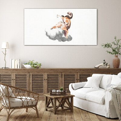Tableau photo sur verre Ange sur un nuage