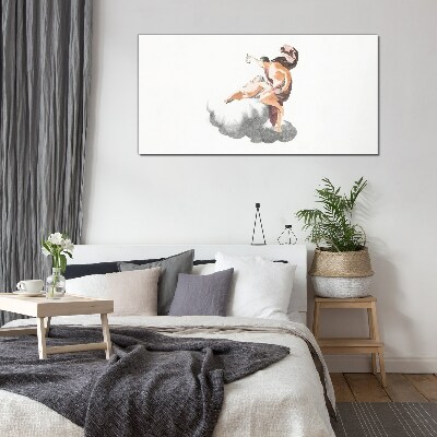 Tableau photo sur verre Ange sur un nuage